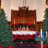 Close up of the altar at Christmas