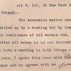 A September 25, 1914 postcard to Fred B. Newman of the Bethlehem Church Council from Pastor Otto Sieker of St. Matthew Lutheran Church,  about a financial matter.  (The problem was apparently resolved, as Rev. Sieker gave the sermon at Bethlehem's corner stone laying in 1922.)